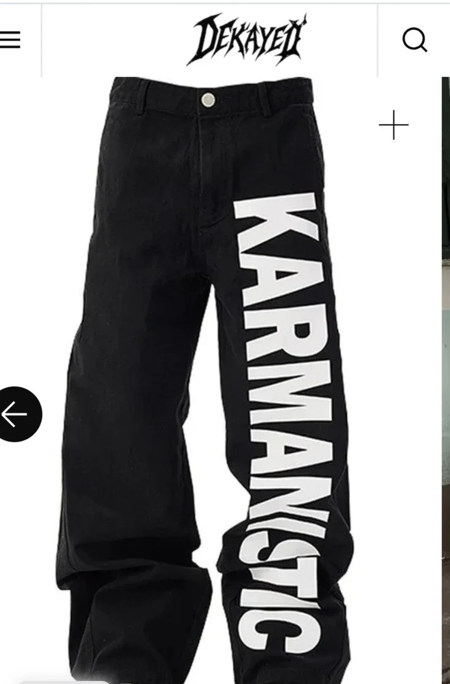 DEKAYED KARMANISTIC WIDE LEG STARIGHT JEANS STREETWEAR SIZE SMALL